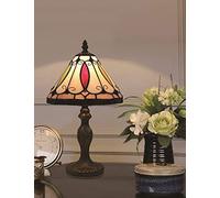 ZR98US Bedside Lamps Creative Stained Glass Pastoral Retro Antique Table 8 inch/Bedside Desk Lamp for Living Room Bedroom