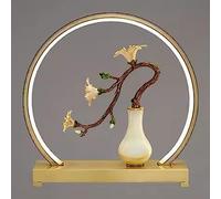 ZR98US Bedside Lamps for Pure Copper Bedroom Lamp, Living Room Decorative Table Lamp(Color:D,Size:Button)