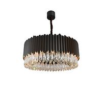 ZR98US Black,E12 Classic Empire Style Farmhouse Crystal Chandelier Ceiling Light Compatible with Living Foyer Dining Room Hallway Bedroom,Ceiling