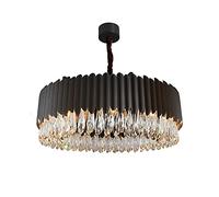 ZR98US Black,E12 Classic Empire Style Farmhouse Crystal Chandelier Ceiling Light Compatible with Living Foyer Dining Room Hallway Bedroom,Ceiling