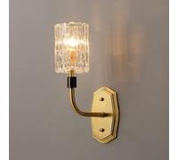 ZR98US Brass Wall Suitable Compatible with Living Room Copper Headboard Light Frosted Glass Lampshade, Chandelier