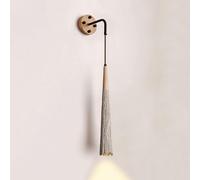 ZR98US Cement, Wood Light Farmhouse Rustic Wall Lamp for Living Room Bedroom Dining Room(26cm/10.23in)
