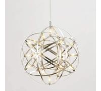 ZR98US Chandelier Light Ceiling Hanging Lamp Suspension Lantern Starry Round Fireworks Nordic Sparkle Stainless Steel Indoor for Restaurant Living Room Kitchen Island Dining Room/War