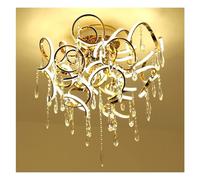ZR98US Crystal Ceiling Light Multiple Heads fixtures Compatible with Living Room Bed Dinning, Chandelier
