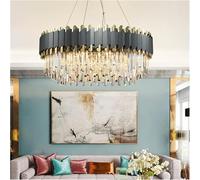 ZR98US Crystal Chrome Compatible with Dining Room Bedroom Round Chandeliers Living Light Fixtures, Chandelier