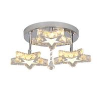 ZR98US Crystal Stars Pendant Light Ceiling Lamp Corridor Aisle Home Appliance Living Dining Room Decor Fixture, Chandelier