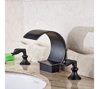 ZR98US Curved Waterfall Bathroom Sink Faucet Grated Oil Faucet