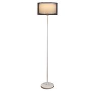 ZR98US de pendrier Debout d'angle Lampe en métal Moderne Double Couche à la Light Home déco Haute lampadaire pour Le Salon (Couleur: Noir + Blanc