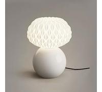 ZR98US Desk Lampe de Chevet Bedside Night European -Style Light Luxury Matte Glass Table Lamp Shape Candlestick Ornaments(Color:D,Size:)