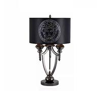 ZR98US Desk Lampe de Chevet Bedside Night European -Style Light Luxury Matte Glass Table Lamp Shape Candlestick Ornaments(Color:D,Size:)