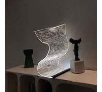 ZR98US Desk Lampe de Chevet Bedside Night European -Style Light Luxury Matte Glass Table Lamp Shape Candlestick Ornaments(Color:D,Size:)