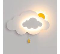 ZR98US Dimmable Mounted Lamp, Cloud Decor with Pull Chain Wall for Bedroom Living Room Dining Room(Pink)