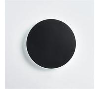 ZR98US Disc Circle, Nordic Round Lamp 3-Color Dimmable Wall Light for Living Room Hallway Porch Bedroom(Black)