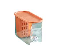 ZR98US Drink Dispenser Plastic Cold Kettle with Faucet Dustproof with Cover Fruit Tea Juice Can Filter Large-Capacity Refrigerator Water Jug Easy Dispensing