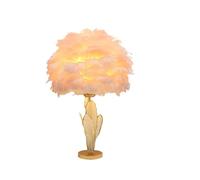 ZR98US Fait-à-Main Table Lamp avec Feuilles de Goéland Poitrine Flasque, Ampoule Éclairage Bureau pour Décoration de Chambre, Adaptable en Salle à Manger, Dodo, Bureau (Rouge)