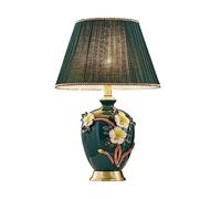 ZR98US for Table lampsRetro -Style Ceramic Desk Lamp New Chinese Light Luxury Bedroom Bedside Lamp(Color:B,Size:Button)