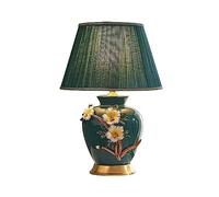 ZR98US for Table lampsRetro -Style Ceramic Desk Lamp New Chinese Light Luxury Bedroom Bedside Lamp(Color:B,Size:Button)