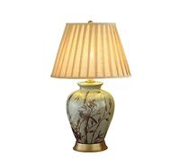 ZR98US for Table lampsRetro -Style Ceramic Desk Lamp New Chinese Light Luxury Bedroom Bedside Lamp(Color:B,Size:Button)