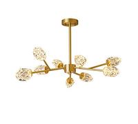 ZR98US G9 - Lig Luxury All Copper Molecular Ligs, Bedroom Living Room Ligs, Decoration Study Dining Ligs-Copper and Gram Cover 12t, Vintage Chandeliers