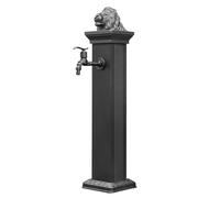 ZR98US Garden Water Column, Aluminum Antifreeze Faucet, Floor Mounted Outdoor Spigot with Garden Hose Holder and Copper Faucet