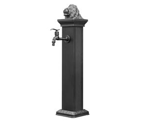 ZR98US Garden Water Column, Aluminum Antifreeze Faucet, Floor Mounted Outdoor Spigot with Garden Hose Holder and Copper Faucet