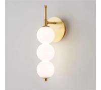 ZR98US Glass Beaded Lamp, Linear All Copper Wall for Bedroom Hallway Bathroom Nursery Entryway(White,5 Light)