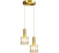 ZR98US Gold MI-NI Pendant Island Bar Farmhouse Black Crystal Small Chandeliers Lamp Single Ceiling Hanging Light Fixture, Chandelier