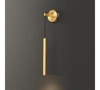 ZR98US Hanging Light, Long Tube Copper Mounted Lights for Bedroom Living Dining Room Wall Lamp(Dark)