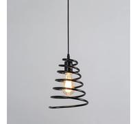 ZR98US Industrial Black Pendant Lights, V-intage Single Fixture, Hanging Ceiling Swag Lamp Compatible with Dining Table Kitchen Loft, Chandelier