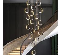 ZR98US Kitchen Bar Chandelier,Living Room Hall Luxury Chandelier Gold Household Crystal Stair Lamp Decor Pendant Light