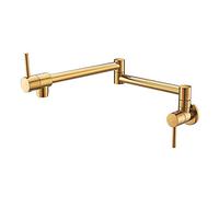 ZR98US Kitchen Faucet, ° Swivel Double Handle Wall Mounted Pot Filler Sink Mixer, for Cooking Needs