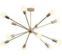 ZR98US Lamp, Ceiling Fixtures Brushed Gold Brass Industrial Lights, Chandelier