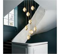ZR98US Lamp, Crystal Pendant Indoor Transparent Hang Lights Stair Loft Bar Bedroom Villa Gallery Fixture, Chandelier