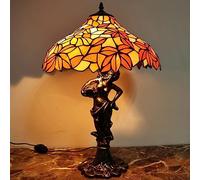 ZR98US Lamp Touch Bedside Table Lamps roomGlass Lampshade Antique Bed Headlights are Suitable for Living Room Bedroom Desk Decoration(Color:A,Size:Buttons)