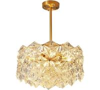 ZR98US Light Crystal All Bronze Living Room Hanging Restaurant Bedroom Lamps Lights, Chandelier