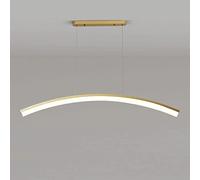 ZR98US Linear Dining Room Pendant Lamp, Strip Metal Suspension Lamps with Acrylic Shade, Hanging Light, Chandelier