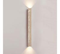 ZR98US Linear Up Down Stone Lamp, Yellow Travertine Light Fixture for Bedroom Living Room Wall