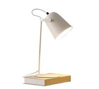 ZR98US lit en Fer forgé Nuit la Lampe Bureau d'éclairage des Lampes de Table pour Le Salon (Couleur: Blanc, Taille: Interrupteur à Bouton-Poussoir)