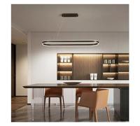 ZR98US - Long Ring Pendant Lights Dimmable Compatible with Kitchen Island Table Dining Room Decor Lustres Fixture, Chandelier