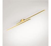 ZR98US Long Strip Light, Linear Flush Mount Lamps Dimmable Ceiling Lamp for Living Room Bedroom Corridor Kitchen(Black,120cm/47.24in)