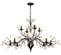 ZR98US Luxury V-intage Branch Chandelier American Style Farmhouse Crystal Pendant Light Ceiling,Living Room Wall sconces