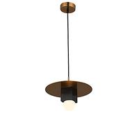 ZR98US Metal Hanging Lamps Fixture Light Source Marble Pendent Lights Single Head Indoor Bedroom Bedside Illumination Droplight, Chandelier