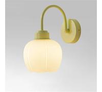 ZR98US Milk Glass Flower, Mid Century Gooseneck Lamp 3-Color Dimmable Wall Light for Bedroom Living Room Bathroom Kitchen