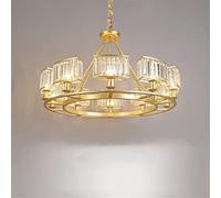 ZR98US Minimalist Light Bedroom Ceiling Lamp Living Personality Room Crystal Plus Iron Chandelier