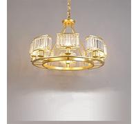 ZR98US Minimalist Light Bedroom Ceiling Lamp Living Personality Room Crystal Plus Iron Chandelier