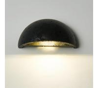 ZR98US Minimalist Mounted Lamp, Natural Stone Half Moon Wall for Bedroom Living Dining Room Balcony(Black Color)