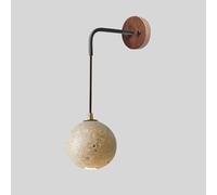 ZR98US Minimalist Mounted Lamp, Sphere Natural Stone Wall Fixture for Kitchen Island Farmhouse Living Room