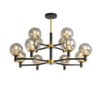ZR98US Nordic Boutique Decoration Concise Chandelier,Living Dining Room Bedroom,Atmosphere Creative Individual Light Luxury -Black.Gold.Soot Cover 10t