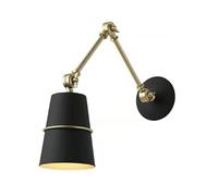 ZR98US Nordic Swing Arm Light, Matte Finish Iron Lamp Adjustable Angle Wall for Bedside Corridor Study Villa Office(White)