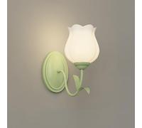 ZR98US Northern Europe Creativity Mounted Lamp, White Flowers Glass Wall for Dining Room Kitchen Island Balcony(30cm/11.8in A)